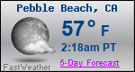 Weather Forecast for Pebble Beach, CA