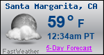 Weather Forecast for Santa Margarita, CA