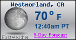 Weather Forecast for Westmorland, CA