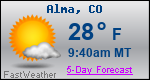 Weather Forecast for Alma, CO