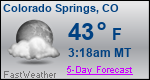 Weather Forecast for Colorado Springs, CO