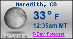 Weather Forecast for Meredith, CO