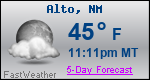 Weather Forecast for Alto, NM