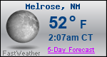 Weather Forecast for Melrose, NM