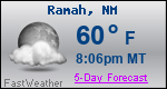 Weather Forecast for Ramah, NM