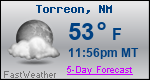 Weather Forecast for Torreon, NM