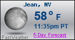Weather Forecast for Jean, NV