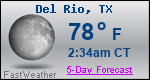 Weather Forecast for Del Rio, TX