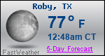 Weather Forecast for Roby, TX