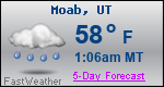 Weather Forecast for Moab, UT