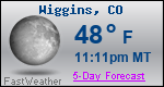 Weather Forecast for Wiggins, CO