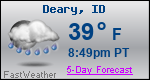 Weather Forecast for Deary, ID