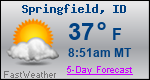 Weather Forecast for Springfield, ID