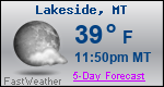 Weather Forecast for Lakeside, MT