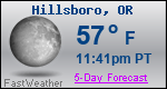 Weather Forecast for Hillsboro, OR