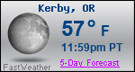 Weather Forecast for Kerby, OR