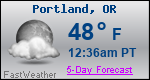 Weather Forecast for Portland, OR