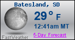 Weather Forecast for Batesland, SD