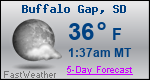 Weather Forecast for Buffalo Gap, SD