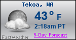 Weather Forecast for Tekoa, WA