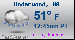 Weather Forecast for Underwood, WA