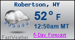 Weather Forecast for Robertson, WY