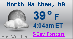 Weather Forecast for North Waltham, MA