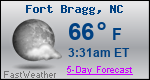 Weather Forecast for Fort Bragg, NC