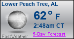 Weather Forecast for Lower Peach Tree, AL