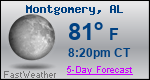 Weather Forecast for Montgomery, AL