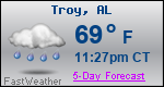 Weather Forecast for Troy, AL