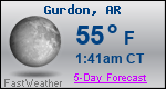 Weather Forecast for Gurdon, AR