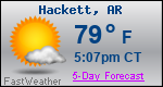 Weather Forecast for Hackett, AR