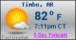 Weather Forecast for Timbo, AR