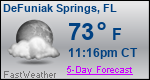 Weather Forecast for DeFuniak Springs, FL