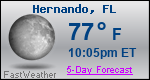 Weather Forecast for Hernando, FL