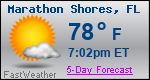 Weather Forecast for Marathon Shores, FL