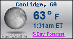 Weather Forecast for Coolidge, GA