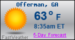 Weather Forecast for Offerman, GA