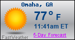 Weather Forecast for Omaha, GA
