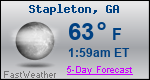 Weather Forecast for Stapleton, GA