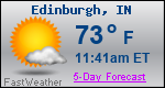 Weather Forecast for Edinburgh, IN