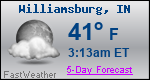 Weather Forecast for Williamsburg, IN