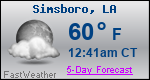 Weather Forecast for Simsboro, LA