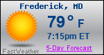 Weather Forecast for Frederick, MD