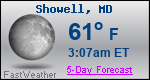 Weather Forecast for Showell, MD