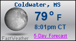 Weather Forecast for Coldwater, MS