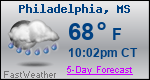 Weather Forecast for Philadelphia, MS