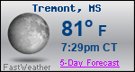 Weather Forecast for Tremont, MS