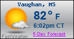 Weather Forecast for Vaughan, MS